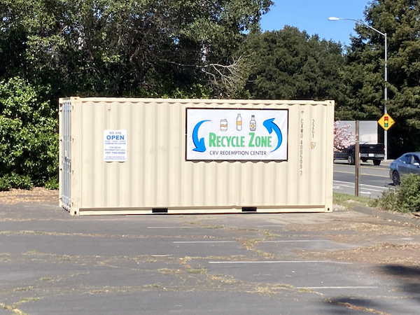 New Recycling & Redemption Center NOW Open in the Community Church of Sebastopol Parking Lot